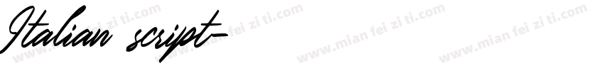 Italian script字体转换